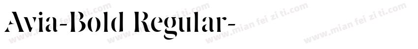Avia-Bold Regular字体转换